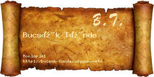 Bucsák Tünde névjegykártya