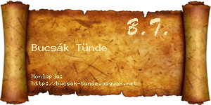 Bucsák Tünde névjegykártya