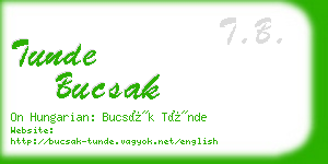 tunde bucsak business card